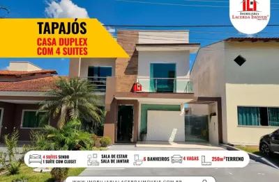 Casa em condomínio para venda em manaus, tarumã, 4 dormitórios, 4 suítes, 5 banheiros, 4 vagas