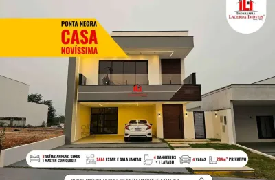 Casa em condomínio para venda em manaus, ponta negra, 3 dormitórios, 3 suítes, 4 banheiros, 4 vagas