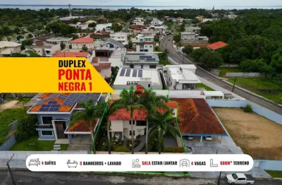 Casa em condomínio para venda em manaus, ponta negra, 4 dormitórios, 4 suítes, 5 banheiros, 4 vagas