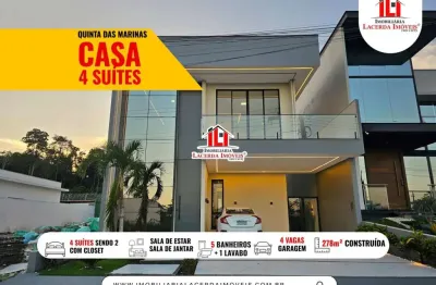 Casa em condomínio para venda em manaus, ponta negra, 4 dormitórios, 4 suítes, 5 banheiros, 4 vagas