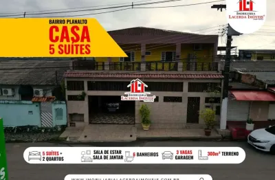 Casa para venda em manaus, planalto, 5 dormitórios, 5 suítes, 6 banheiros, 3 vagas