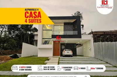 Casa em condomínio para venda em manaus, ponta negra, 4 dormitórios, 4 suítes, 6 banheiros, 4 vagas