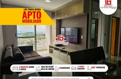 Apartamento para locação em manaus, santo agostinho, 3 dormitórios, 2 suítes, 3 banheiros, 2 vagas