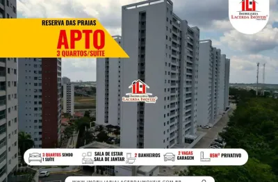 Apartamento para venda em manaus, ponta negra, 3 dormitórios, 1 suíte, 2 banheiros, 2 vagas