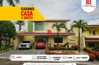 Casa em condomínio para venda em manaus, flores, 4 dormitórios, 4 suítes, 5 banheiros, 4 vagas