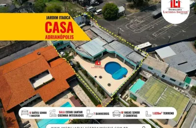 Casa em condomínio para locação em manaus, adrianópolis, 6 dormitórios, 6 suítes, 7 banheiros, 6 vagas