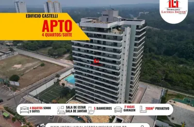 Apartamento para locação em manaus, ponta negra, 4 dormitórios, 3 suítes, 4 banheiros, 2 vagas