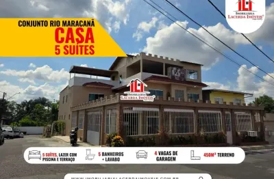 Casa para Venda em Manaus, Flores, 5 dormitórios, 5 suítes, 6 banheiros, 4 vagas