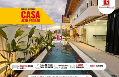 Reserva do Parque, Casa Duplex com 4 quartos/suítes, Lazer com Piscina ampla