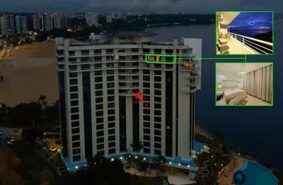 Flat Mobiliado na Ponta Negra, Tropical Executive, Andar Alto, Vista Rio e Por do sol