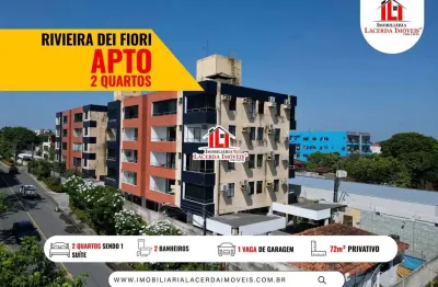 Rivieira Dei Fiori, Apartamento 2 quartos com suíte, 72m², 1 vaga coberta, Varanda