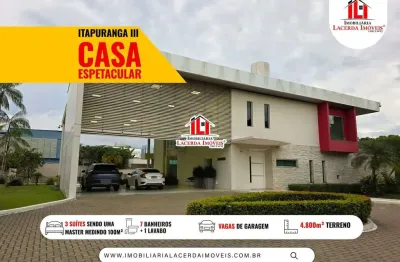 Itapuranga 3, mansão 3 Suítes, 4.800m² Terreno, Esquina, Energia Solar, Arvores Frutiferas