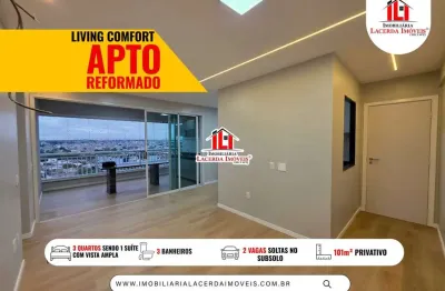 Living Comfort Dom Pedro, 101m², andar alto, vista arena, vista Ponte Rio Negro, 2 vagas