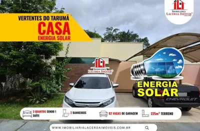 Vertentes do Tarumã, ENERGIA SOLAR, casa 3 quartos com suíte, SEMIMOBILIADA, Locaão