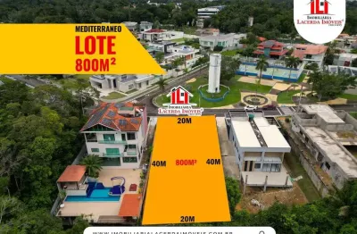 Residencial Mediterrâneo, 20x40= 800m², Acompanha PROJETO, Fundo Área Verde, Tem Registro
