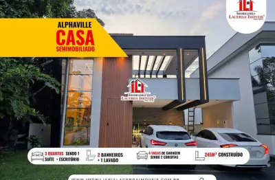 Alphaville 4, Casa Térrea com 3 quartos sendo 1 suíte master com closet