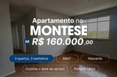 Oportunidade no montese ( apartamento de 84m2, 3 quartos e 3 banheiros)