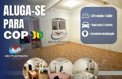 Casa mobiliada para alugar na cop 30, com 3 quartos sendo 1 suíte em belém