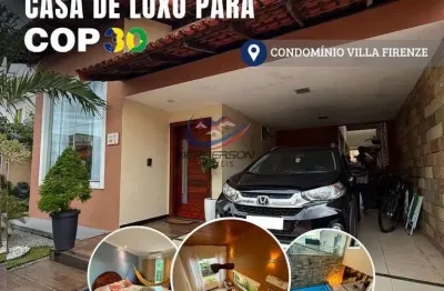 Casa alto padrão de luxo para alugar na cop30, no condomínio villa firenze , com 3 suítes ,piscina e sauna em ananindeua, coqueiro - belém