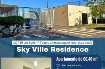 Apartamento para alugar, no sky ville residence,  em ananindeua, atalaia, com 2 quartos, 66,40m²