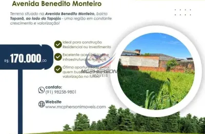 Terreno à venda na Travessa Santos, Agulha (Icoaraci), Belém