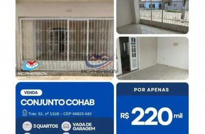 Casa à venda em belém, campina de icoaraci (icoaraci), com 3 quartos