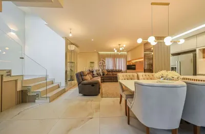 Casa em condomínio fechado com 4 quartos à venda na rua raquel prado, 320, mercês, curitiba, 177 m2 por r$ 1.299.900
