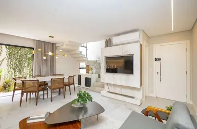 Casa em condomínio fechado com 3 quartos à venda na rua raquel prado, mercês, curitiba, 182 m2 por r$ 1.589.999