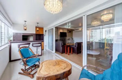 Amplo apartamento de 3 suítes com lareira e churrasqueira