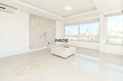 Apartamento semi-mobiliado, 2 quartos, sendo 1 suíte, torre única, lareira, churrasqueira e 2 vagas.