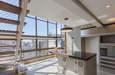 Cobertura duplex. com 155m2, 2 suites e 2 vagas no bela vista porto alegre