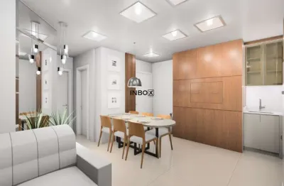 Apartamento mobiliado e equipado com 2 dormitórios, suíte e 2 vagas