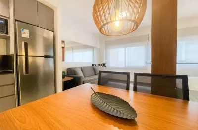 Apartamento loft com 38m² privativos, dormitório integrado, suíte, 1 vaga no hom nilo