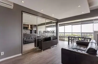 Apartamento com 60m² de área privativa, mobiliado, 1 dormitório, living, suíte