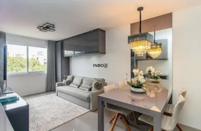 Apartamento com 54m² de área privativa, mobiliado e decorado, suíte, 2 vagas