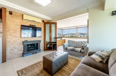 Apartamento de 124 m² de área privativa, semimobiliado, com 3 dormitórios, sendo 1 suíte, 4 vagas