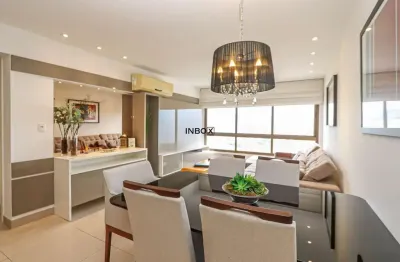 Apartamento com 79 m² de área privativa, totalmente mobiliado, 2 dormitórios, 2 suítes, 2 vagas