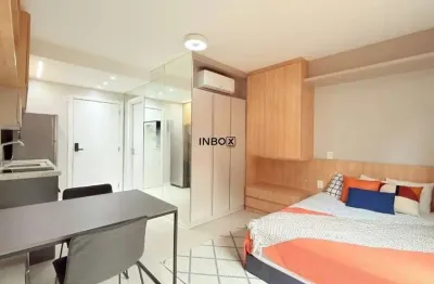 Loft com 26m² de área privativa, 1 dormitório, suíte, mobiliado 1 vaga