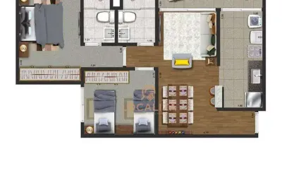 Apartamento Residencial à venda, Condomínio Residencial Colinas do Paratehy, São José dos Campos - AP1307.