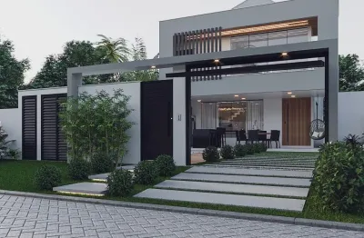 Casa contemporânea, 4 suítes  no condomínio jardins de maria