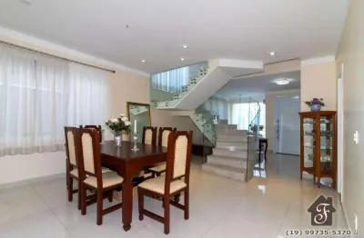 Casa em condomínio fechado com 3 quartos à venda na rua maria antonia bortolosso, 195, swiss park, campinas, 284 m2 por r$ 1.990.000