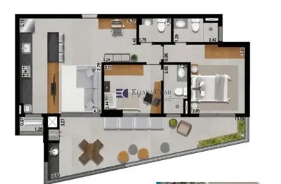 Apartamento com 2 quartos à venda na Vila Aviação, Bauru 