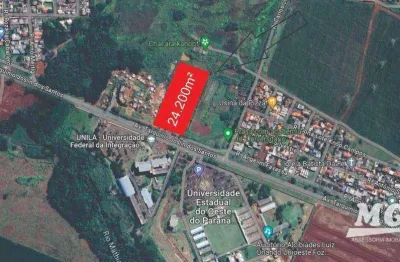 Área à venda, 24200 m² por r$ 9.000.000,00 - loteamento universitário das américas - foz do iguaçu/pr