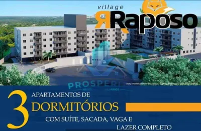 Village raposo - lançamento apto 03 dorms, com suíte e sacada!  outeiro do passargada  - cotia/sp