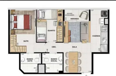 Apartamento com 2 quartos à venda na Estrada dos Bandeirantes, Via Projet, Jacarepaguá, Rio de Janeiro