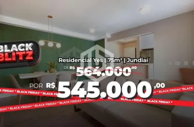 Apartamento com 2 dormitórios- 74 m² -residencial yes -jundiaí- sp