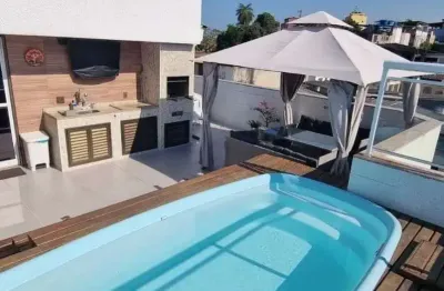 Cobertura para venda em rio de janeiro, pechincha, 3 dormitórios, 2 suítes, 2 banheiros