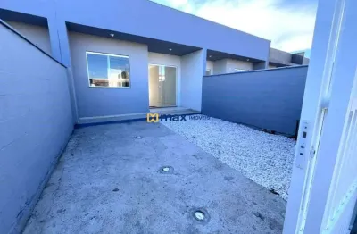 Venda: casa geminada nova, nossa senhora das graças, navegantes max imóveis.
