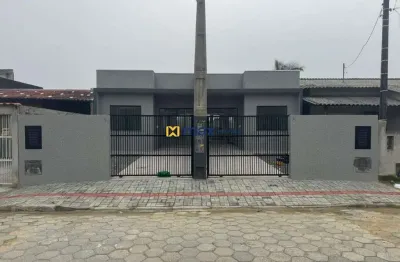 Venda: casa geminada nova 53,85m² 2 dormitórios, machados, navegantes