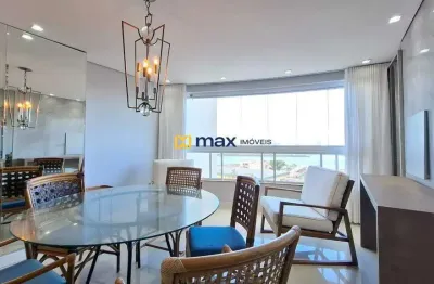 Apartamento mobiliado e decorado com 3 suítes e linda vista para o mar à venda no bairro centro em itajaí
